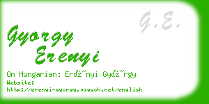 gyorgy erenyi business card